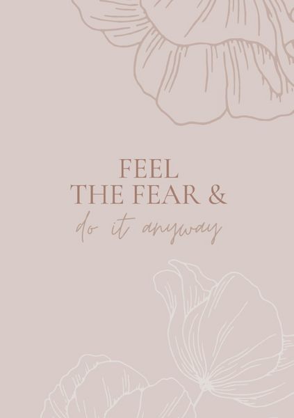 Produktbild: Blossom Collection / Notizbuch, Bullet Journal, Journal, Planer, Tagebuch "Feel the Fear & Do it anyway"