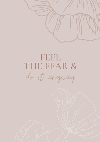 Produktbild: Blossom Collection / Notizbuch, Bullet Journal, Journal, Planer, Tagebuch "Feel the Fear & Do it anyway"
