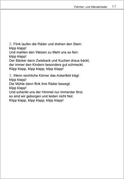 Produktbild: Die sch&ouml;nsten Fahrten- und Wanderlieder. Das Liederbuch f&uuml;r Senioren im Gro&szlig;druck. Mit Noten