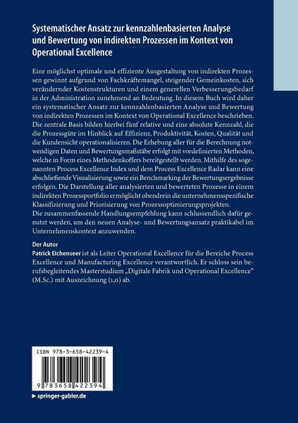 Produktbild: Systematischer Ansatz zur kennzahlenbasierten Analyse und Bewertung von indirekten Prozessen im Kontext von Operational Excellence