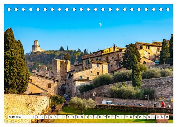 Produktbild: Assisi - Mittelalterliches Herz Italiens (Tischkalender 2026 DIN A5 quer), CALVENDO Monatskalender