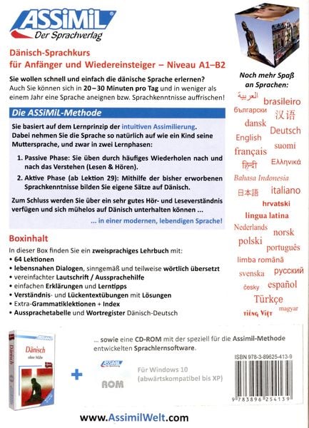 Produktbild: ASSiMiL D&auml;nisch ohne M&uuml;he - PC-Sprachkurs - Niveau A1-B2