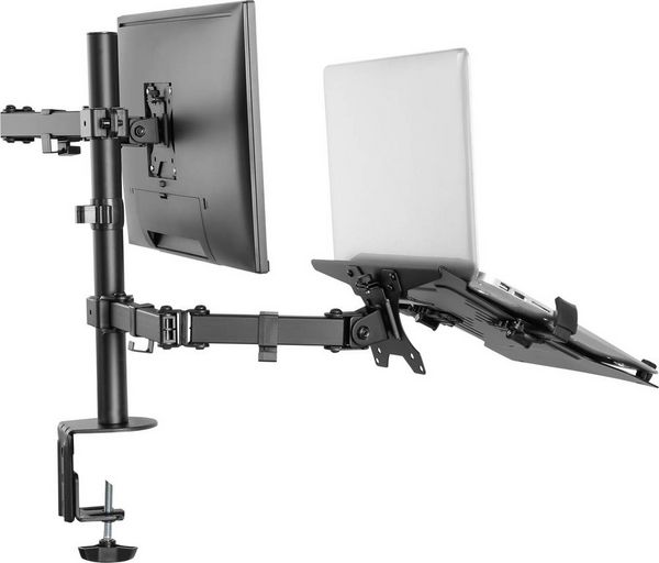 Produktbild: SpeaKa Professional SP-MM-302 Monitorhalterung 2 Display(s) 33,0 cm (13") - 81,3 cm (32") Schwarz Drehbar, H&ouml;henverstellbar, Neigbar, Schwenkbar