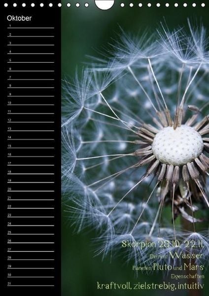 Produktbild: Naturbilder mit Sternzeichen / Geburtstagskalender (Wandkalender immerw&auml;hrend DIN A4 hoch)