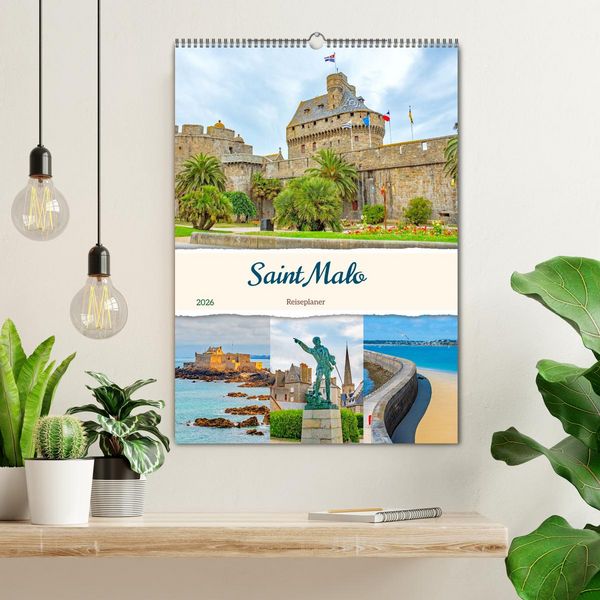 Produktbild: Saint Malo - Reiseplaner (Wandkalender 2026 DIN A2 hoch), CALVENDO Monatskalender