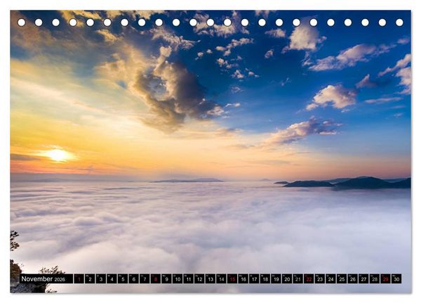 Produktbild: Nebelwelten S&auml;chsische Schweiz (Tischkalender 2026 DIN A5 quer), CALVENDO Monatskalender