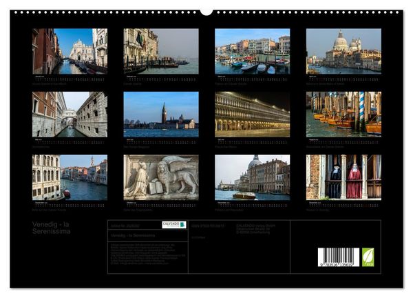 Produktbild: Venedig - la Serenissima (hochwertiger Premium Wandkalender 2026 DIN A2 quer), Kunstdruck in Hochglanz