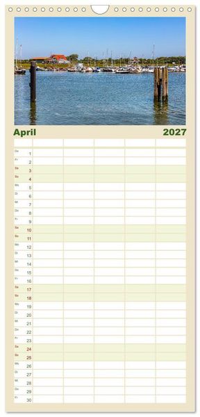 Produktbild: Familienplaner 2027 - Inselliebe Langeoog mit 5 Spalten (Wandkalender, 21 x 45 cm) CALVENDO