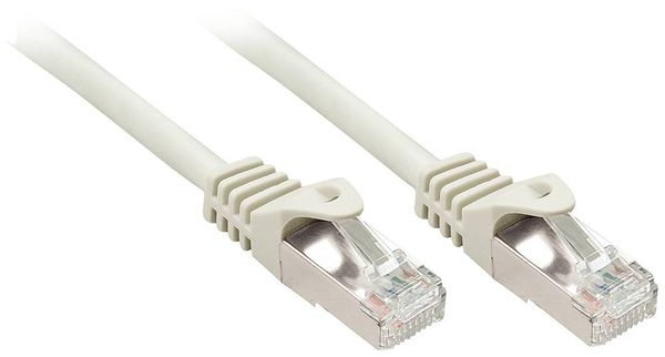 LINDY 48395 RJ45 Netzwerkkabel, Patchkabel CAT 5e F/UTP 10.00m Grau 1St.