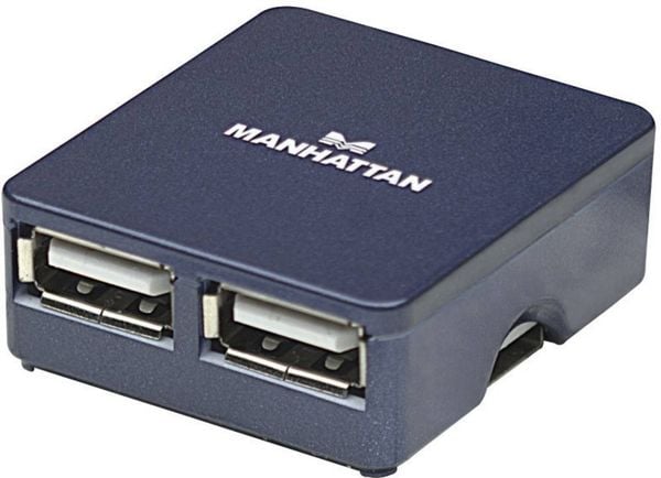 Manhattan 4 Port USB 2.0-Hub Blau