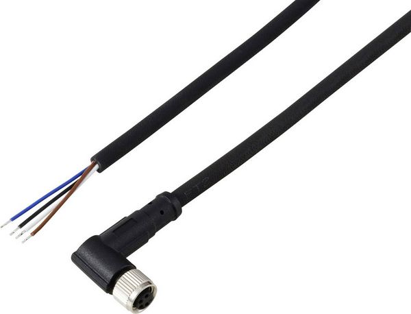 Produktbild: TRU COMPONENTS TC-13751828 Anschlussleitung M8 x 1 Buchse, gewinkelt 5 m Polzahl Sensoren: 4 1 St.