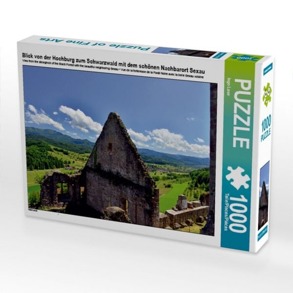 Produktbild: CALVENDO Puzzle Blick von der Hochburg zum Schwarzwald mit dem sch&ouml;nen Nachbarort Sexau | 1000 Teile Lege-Gr&ouml;&szlig;e 64x48cm Foto-Puzzle f&uuml;r gl&uuml;ckliche Stunden