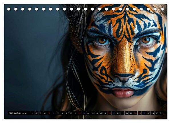 Produktbild: Faszination Bodypainting (Tischkalender 2026 DIN A5 quer), CALVENDO Monatskalender