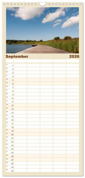 Produktbild: Familienplaner 2026 - Ameland mit 5 Spalten (Wandkalender, 21 x 45 cm) CALVENDO