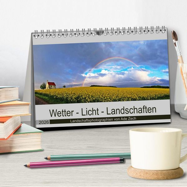 Produktbild: Wetter - Licht - Landschaften (Tischkalender 2026 DIN A5 quer), CALVENDO Monatskalender