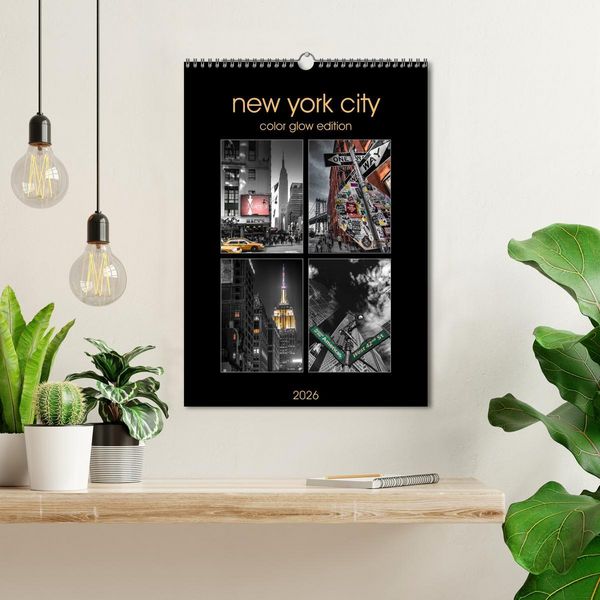 Produktbild: New York City - Color Glow Edition (Wandkalender 2026 DIN A3 hoch), CALVENDO Monatskalender