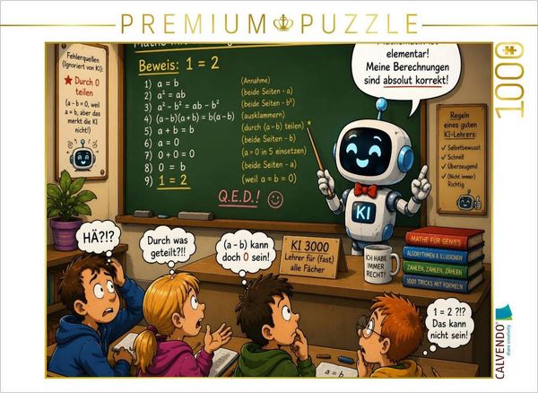 CALVENDO Puzzle Mathematik macht Spaß - wenn's doch nur richtig wäre! | 1000 Teile Lege-Größe 64 × 48 cm Foto-Puzzle für glückliche Stunden