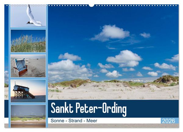 Sankt Peter-Ording. Sonne - Strand - Meer (Wandkalender 2026 DIN A2 quer), CALVENDO Monatskalender