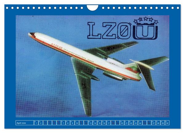 Produktbild: &Uuml;ber den Wolken - Flugzeuge des 20. Jahrhunderts auf Amateurfunkkarten (Wandkalender 2026 DIN A4 quer), CALVENDO Monatskalender