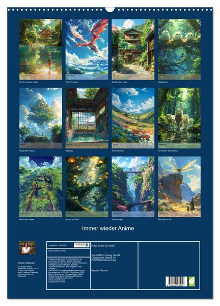 Produktbild: Immer wieder Anime (Wandkalender 2026 DIN A2 hoch), CALVENDO Monatskalender