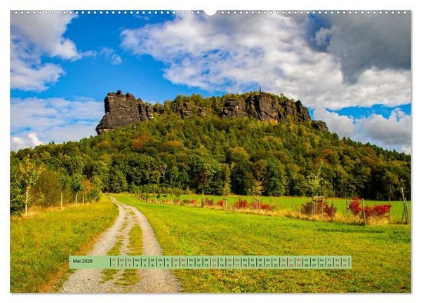 Produktbild: S&auml;chsische Schweiz - Erlebnisse eines Herbsturlaubs (hochwertiger Premium Wandkalender 2026 DIN A2 quer), Kunstdruck in Hochglanz