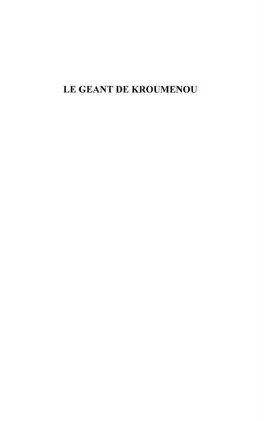 Produktbild: Le geant de kroumenou - legendes du pays baoule
