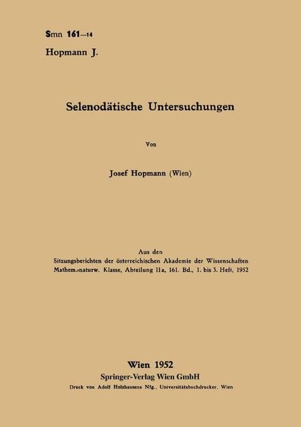 Produktbild: Selenod&auml;tische Untersuchungen