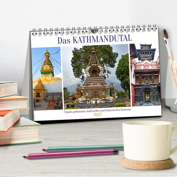 Produktbild: Das Kathmandutal (Tischkalender 2027 DIN A5 quer), CALVENDO Monatskalender