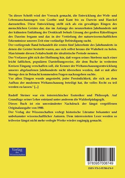 Produktbild: Welt- und Lebensanschauungen im neunzehnten Jahrhundert