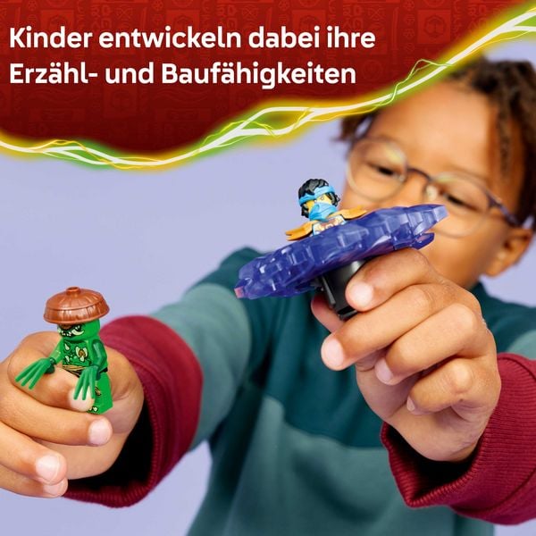 Produktbild: LEGO NINJAGO 71849 Nya vs. Mutationsmonster-Spinner, Kinder Spielzeug