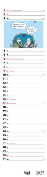 Produktbild: Ruhestand Streifenkalender 2027: Monatskalender f&uuml;r die Wand