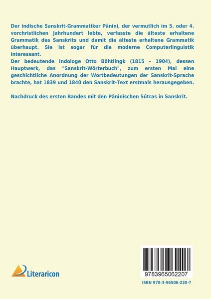 Produktbild: P&acirc;ninis acht B&uuml;cher grammatischer Regeln