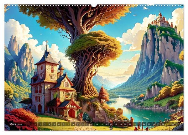 Produktbild: Reise in einer M&auml;rchenwelt (Wandkalender 2026 DIN A2 quer), CALVENDO Monatskalender