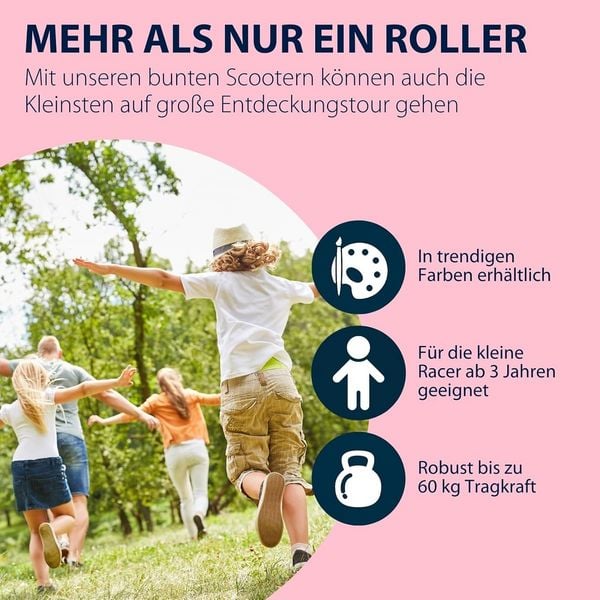Produktbild: HUDORA 14471 - Scooter Up 145 Junior, pixie/berry, Alu-Cityroller ab 3 Jahren