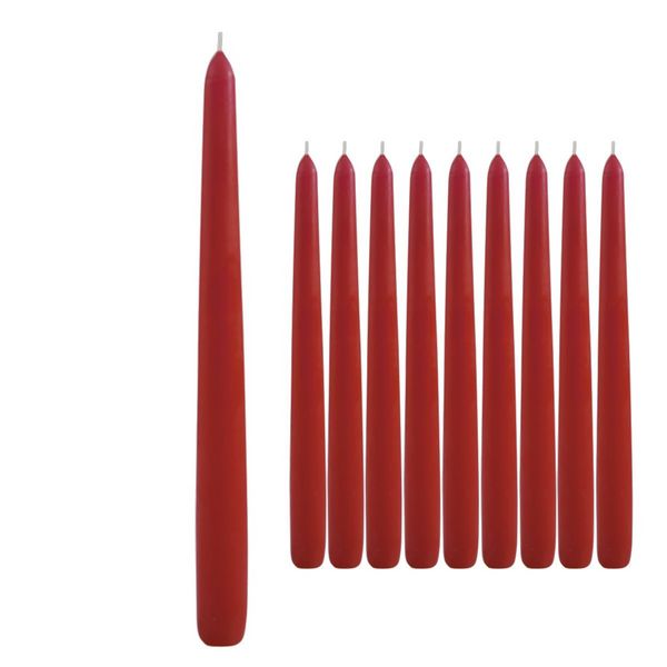 Produktbild: Leuchterkerzen antik rot 22x240mm 10 St&uuml;ck