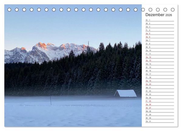 Produktbild: Alpenauszeit - Bergpause f&uuml;rs Herz (Tischkalender 2026 DIN A5 quer), CALVENDO Monatskalender
