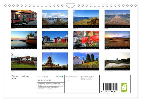 Produktbild: Zeit f&uuml;r... die Insel &AElig;r&oslash; (Wandkalender 2026 DIN A4 quer), CALVENDO Monatskalender