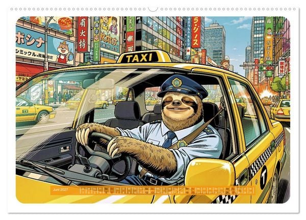 Produktbild: Lustiges Faultier im Beruf - Comic (hochwertiger Premium Wandkalender 2027 DIN A2 quer), Kunstdruck in Hochglanz