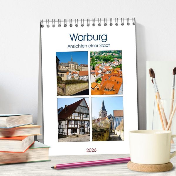 Produktbild: Warburg - Ansichten einer Stadt (Tischkalender 2026 DIN A5 hoch), CALVENDO Monatskalender