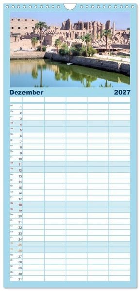 Produktbild: Familienplaner 2027 - &Auml;gypten mit 5 Spalten (Wandkalender, 21 x 45 cm) CALVENDO