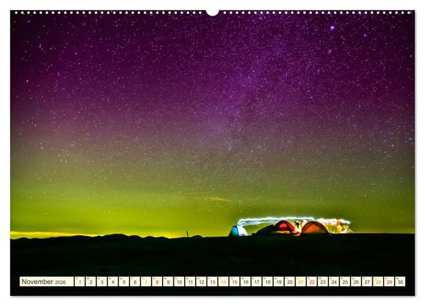 Produktbild: Sternenhimmel im magischen Licht - Polarlicht und Milchstra&szlig;e (hochwertiger Premium Wandkalender 2026 DIN A2 quer), Kunstdruck in Hochglanz