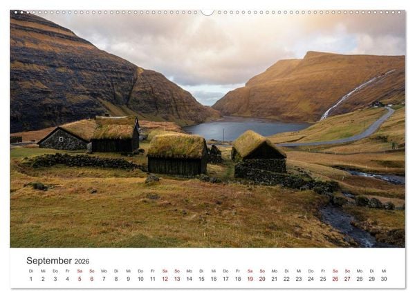 Produktbild: F&Auml;R&Ouml;ER INSELN - Herbstlichter (hochwertiger Premium Wandkalender 2026 DIN A2 quer), Kunstdruck in Hochglanz