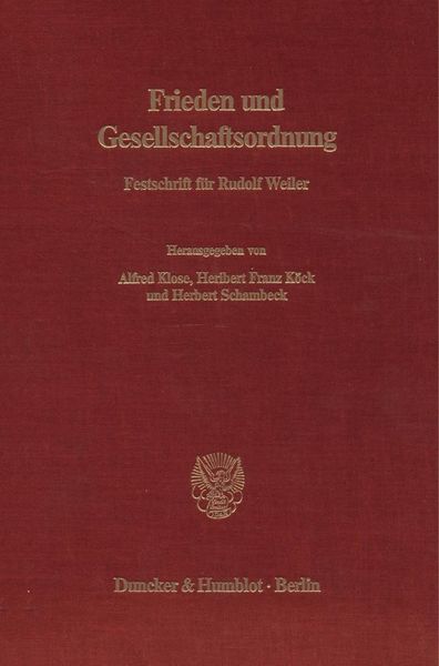 Produktbild: Frieden und Gesellschaftsordnung.