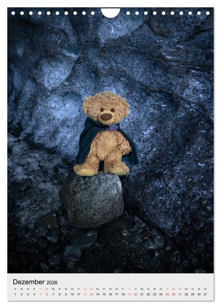 Produktbild: Travelling Teddy in Island (Wandkalender 2026 DIN A4 hoch), CALVENDO Monatskalender