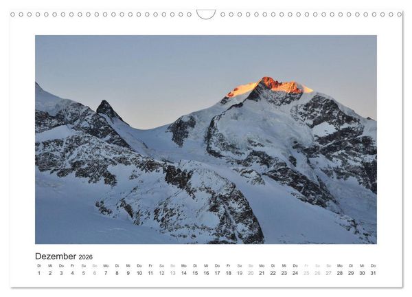 Produktbild: Die sch&ouml;nsten Gipfel der Alpen - Giganten aus Fels und Eis (Wandkalender 2026 DIN A3 quer), CALVENDO Monatskalender