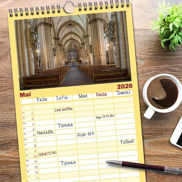 Produktbild: Familienplaner 2026 - Ostwestfalen - Paderborn mit 5 Spalten (Wandkalender, 21 x 45 cm) CALVENDO