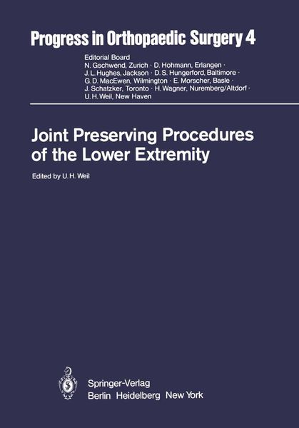 Produktbild: Joint Preserving Procedures of the Lower Extremity