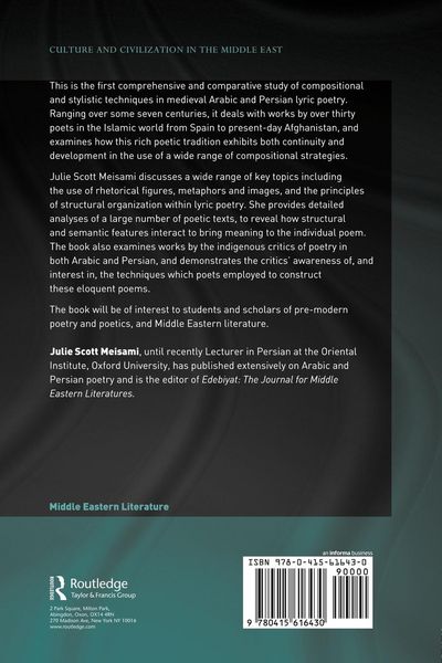 Produktbild: Structure and Meaning in Medieval Arabic and Persian Lyric Poetry