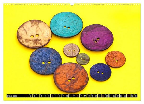 Produktbild: Knopfkalender (Wandkalender 2026 DIN A2 quer), CALVENDO Monatskalender