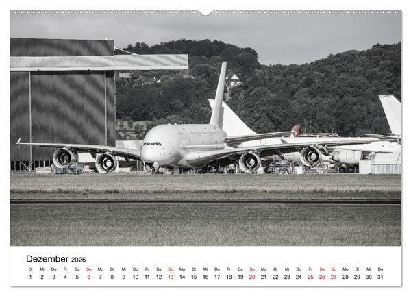 Produktbild: Airbus A380 Superjumbo 2026 (hochwertiger Premium Wandkalender 2026 DIN A2 quer), Kunstdruck in Hochglanz